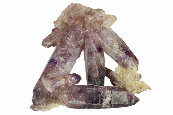 Hematite Included Amethyst Crystal Cluster - Namibia #132166